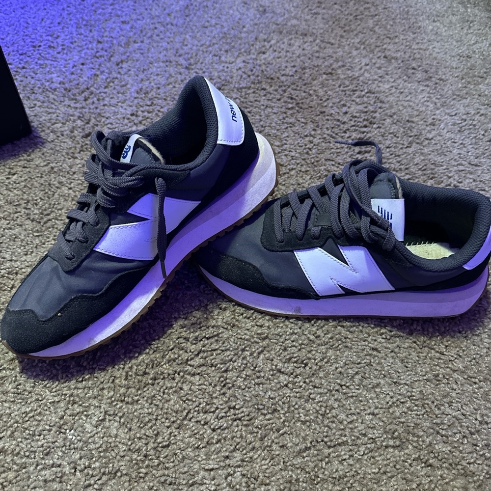 New Balance Charcoal and White Athletic Shoes